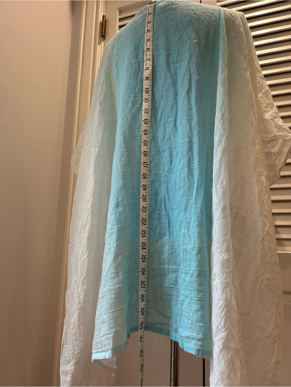 J Jill Women’s Poncho Blue & White Swim Cover-Up Tunic - Picture 4 of 6
